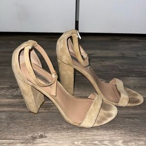 Steve Madden Nude Suede Heels